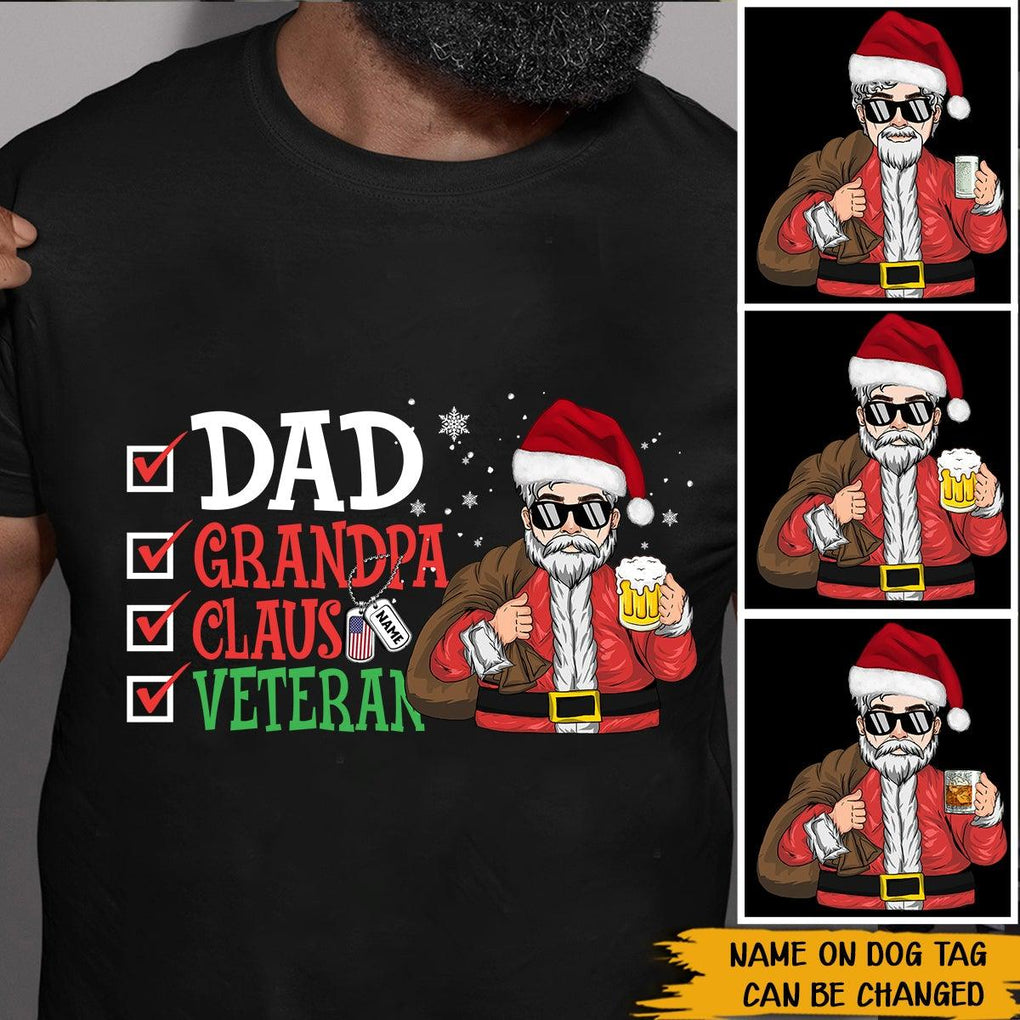 Custom Jeep Shirt Veteran Dad Grandpa Claus Veteran Gift For CTM Youth Custom - Printyourwear