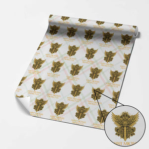 Vintage Catholic Saint Michael Protect Us Wrapping Paper Roll Religious Gift TS12 Christmas Plaid Print Your Wear