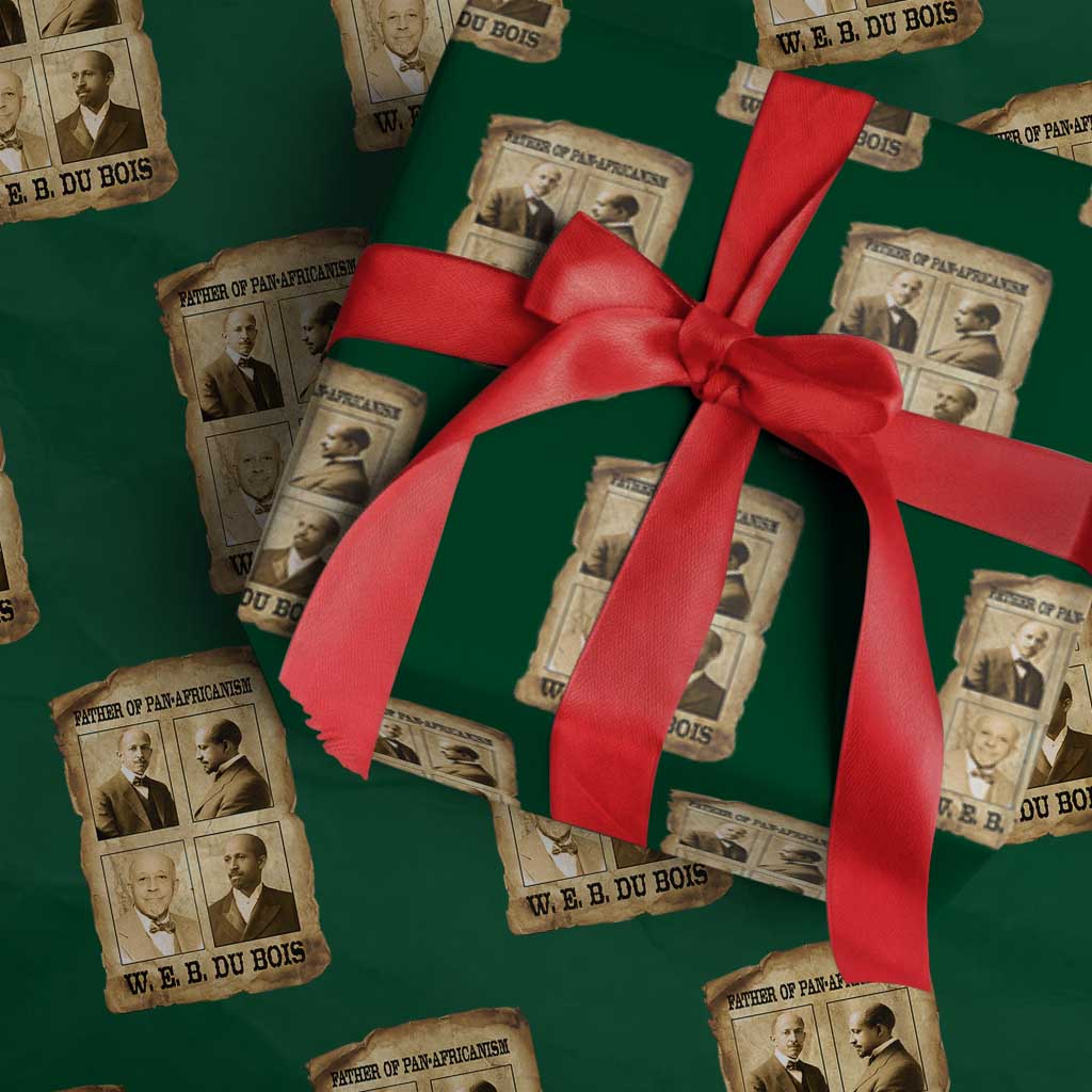 W E B Du Bois Wrapping Paper Roll African American History Gift TS12 Green Print Your Wear