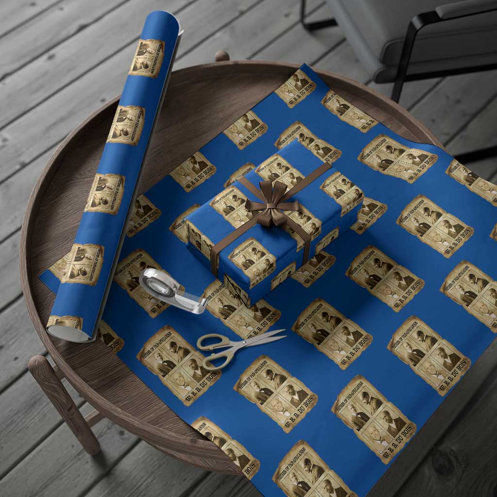 W E B Du Bois Wrapping Paper Roll African American History Gift TS12 Blue Print Your Wear