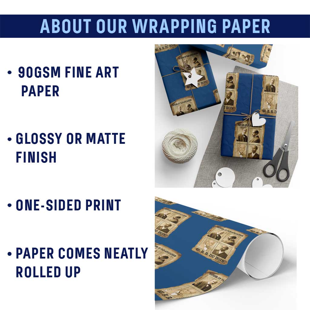 W E B Du Bois Wrapping Paper Roll African American History Gift TS12 Print Your Wear