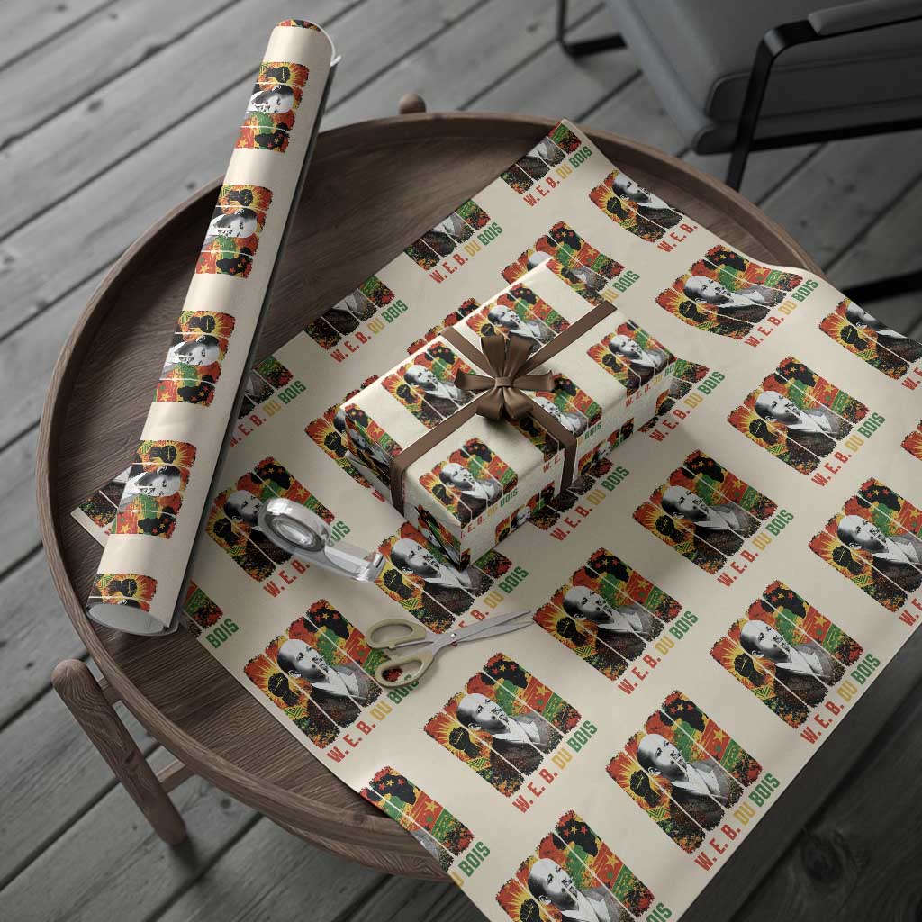 W E B Du Bois Wrapping Paper Roll Civil Rights Leader Gift TS12 Beige Print Your Wear