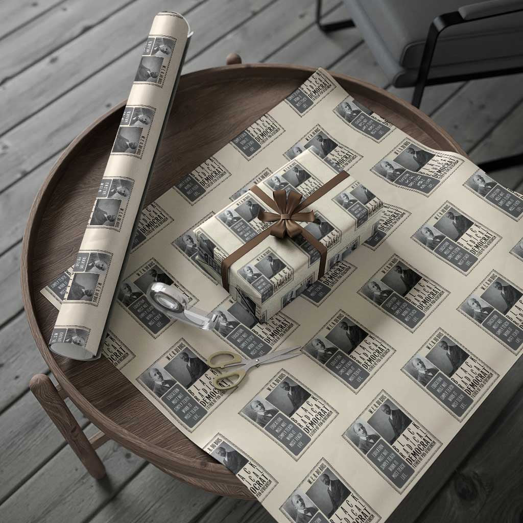 W E B Du Bois Wrapping Paper Roll Pan Africanism Intellectual Leader TS12 Beige Print Your Wear