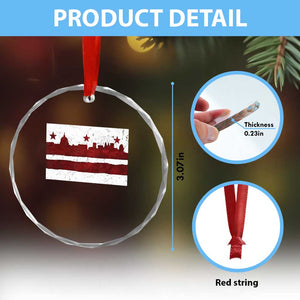 Washington DC Flag Crystal Glass Ornament TS10 Print Your Wear