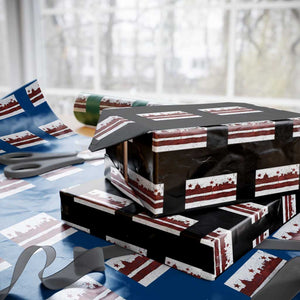 Washington DC Flag Wrapping Paper Roll TS10 Black Print Your Wear