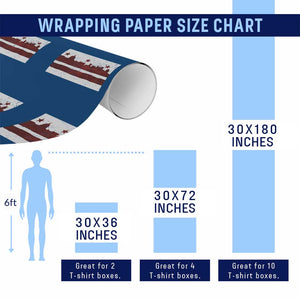 Washington DC Flag Wrapping Paper Roll TS10 Print Your Wear