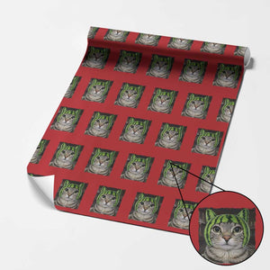 Watermelon Cat Silly Cat Meme Wrapping Paper Roll TS10 Red Print Your Wear