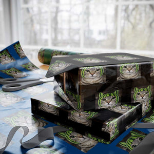 Watermelon Cat Silly Cat Meme Wrapping Paper Roll TS10 Black Print Your Wear
