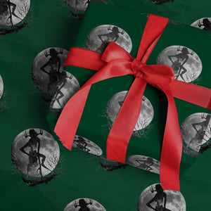Wendigo Wrapping Paper Roll Cryptid Horror Moon Mythical Creature Halloween TS10 Green Print Your Wear