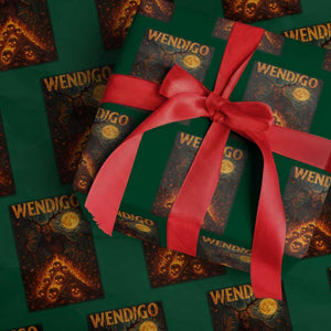 Wendigo Wrapping Paper Roll Halloween Cryptid Horror Mythical Creature TS10 Green Print Your Wear