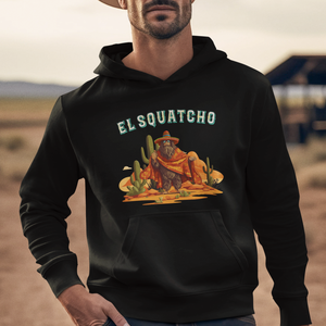 Western Bigfoot Hoodie Funny El Squatcho Poncho Mexican TS09 Printyourwear