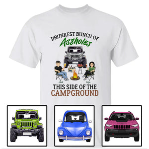 Custom Jeep Shirts, Jeep Bunch Of Drunkest This Side Of The Campground Apparel CTM Hoodie Youth Custom - Printyourwear