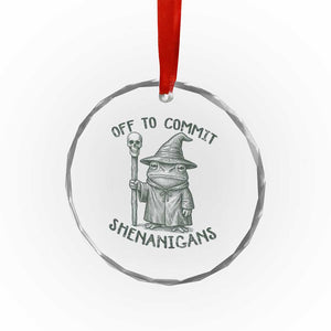 Wizard Frog Crystal Glass Ornament Funny Off to Commit Shenanigans TS10 Print Your Wear
