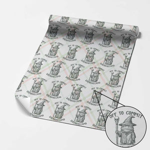 Wizard Frog Wrapping Paper Roll Funny Off to Commit Shenanigans TS10 Christmas Plaid Print Your Wear