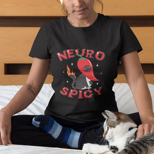 Neurodiversity T Shirt Neuro Spicy Funny Cat Lover Autism ADHD ASD TS09 Printyourwear