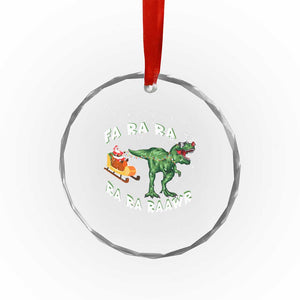 Xmas Tree Rex Fa Ra Rawr Dinosaur Crystal Glass Ornament TS09 Print Your Wear